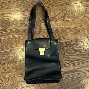 Guess vintage Black Leather Tote Bag